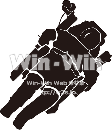 宇宙服のシルエット素材 W-018948