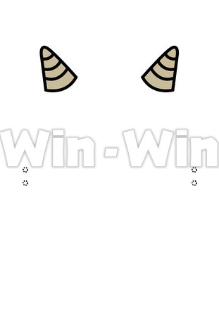 鬼のお面の角のCG・イラスト素材 W-019578