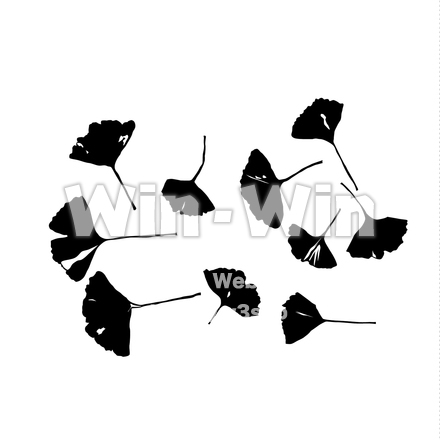 イチョウのシルエット素材 W-018934