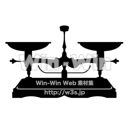 上皿てんびんのシルエット素材 W-018378