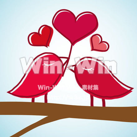 鳥の恋人たちのCG・イラスト素材 W-018491