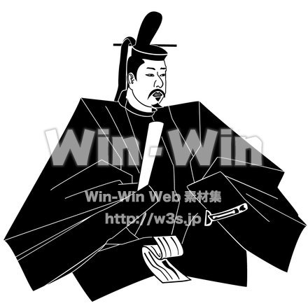 源頼朝のシルエット素材 W-018080