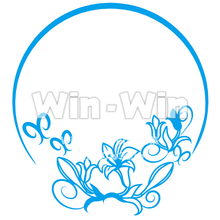 水晶イメージのシルエット素材 W-018983