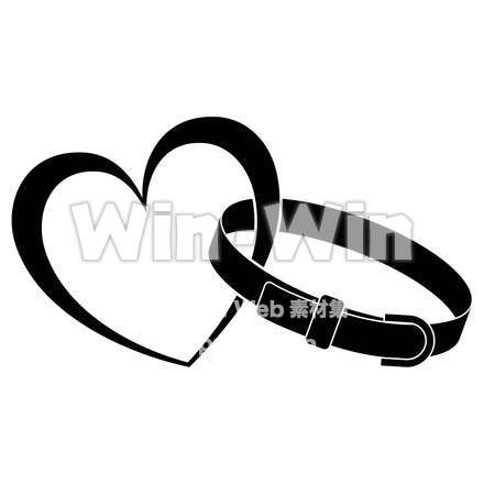 ペアリングのシルエット素材 W-019280