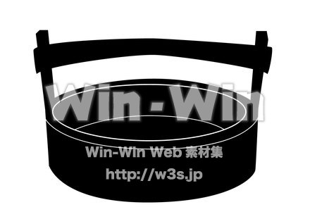 樽桶のシルエット素材 W-019348