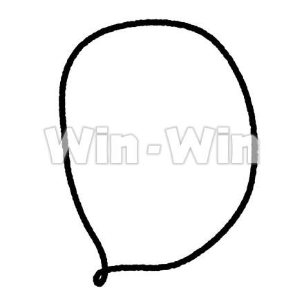 手描き風ふきだしのシルエット素材 W-020576