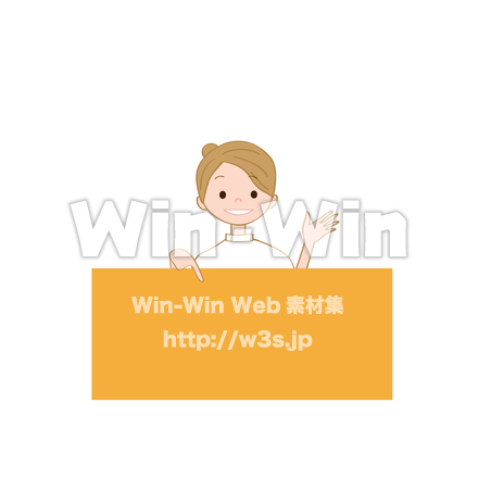 ボードを指し示す医療従事者のCG・イラスト素材 W-020168