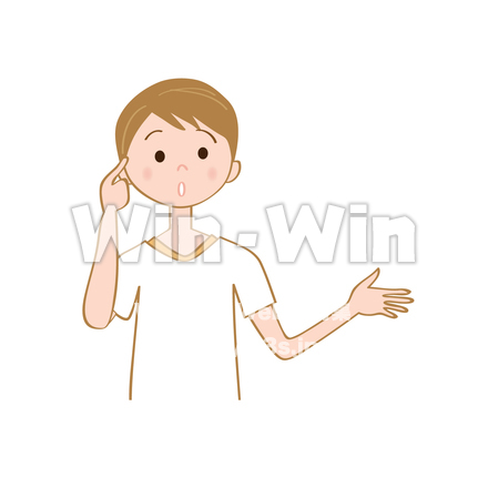 疑問を持つ女性のCG・イラスト素材 W-020160