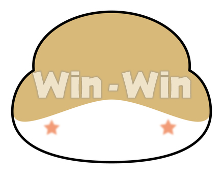 お面_ハム☆_輪郭のCG・イラスト素材 W-020275