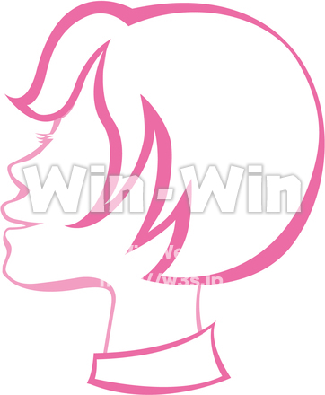 女性（横顔）のCG・イラスト素材 W-020522