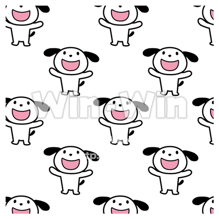 犬のパターンのCG・イラスト素材 W-020691