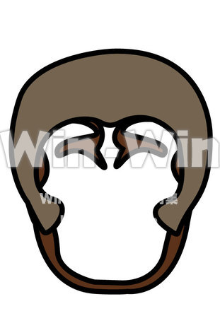 平成２８年さるのお面　髪のCG・イラスト素材 W-020247