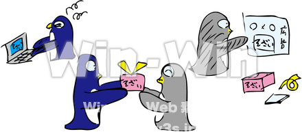 働くペンギンのCG・イラスト素材 W-021304