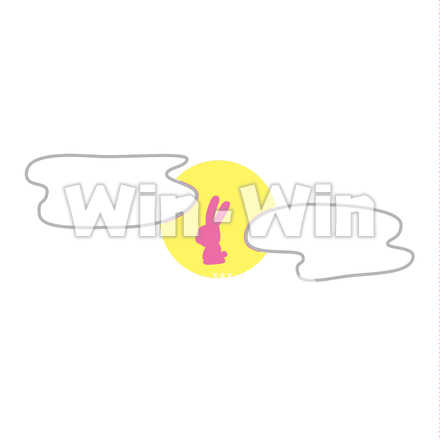 月とうさぎのCG・イラスト素材 W-021490