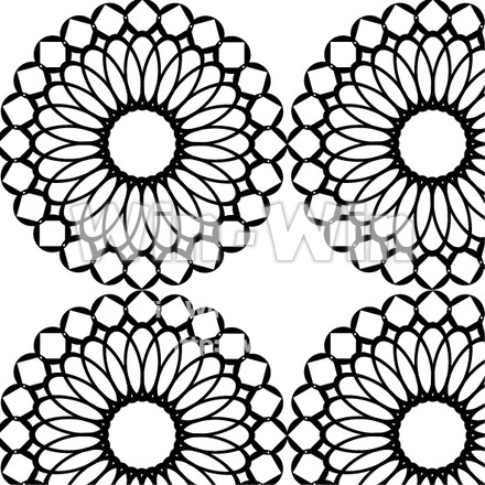 レース柄のCG・イラスト素材 W-020726