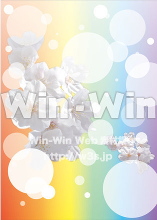 虹と桜2のCG・イラスト素材 W-021421