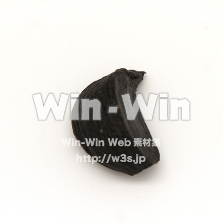 黒にんにく断面の写真素材 W-021846