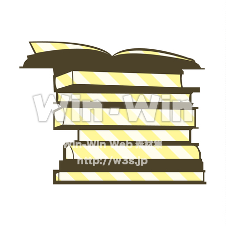 山積みの本のCG・イラスト素材 W-020092