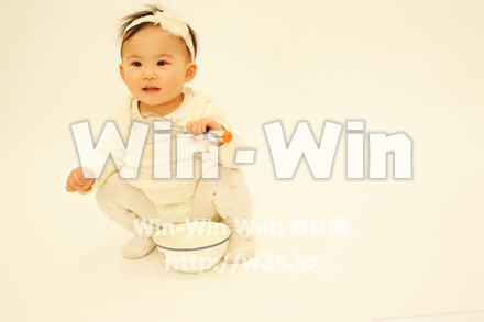 クッキング赤ちゃんの写真素材 W-020346