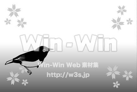 3月カレンダー背景のシルエット素材 W-020636