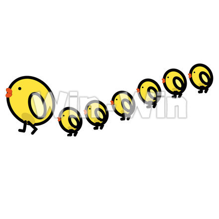 鳥の親子のCG・イラスト素材 W-020758