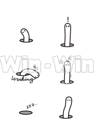 ワークワームのCG・イラスト素材 W-020129