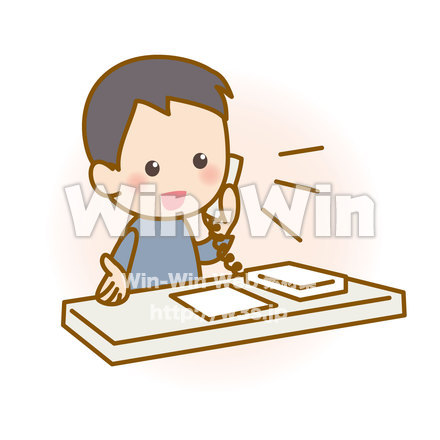 通話する人のCG・イラスト素材 W-021441