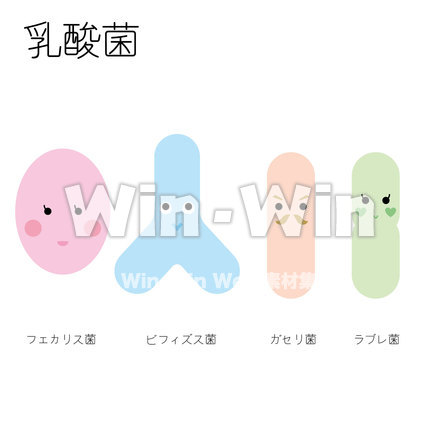 色々な乳酸菌のCG・イラスト素材 W-021736