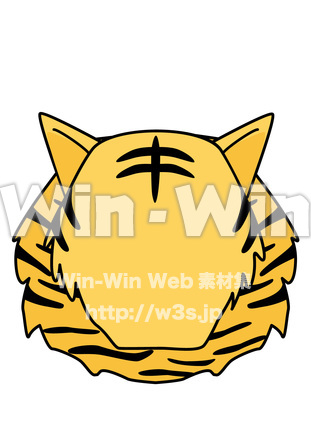 擬人化お面パーツ、トラの「輪郭」のCG・イラスト素材 W-020358