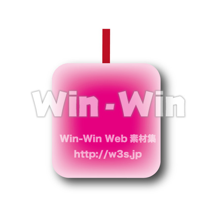 ピンクの四角のCG・イラスト素材 W-021104