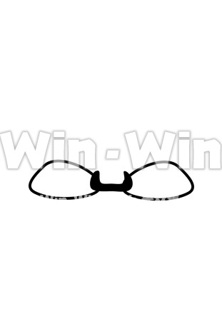 擬人化お面パーツ、トラの「鼻」のCG・イラスト素材 W-020356