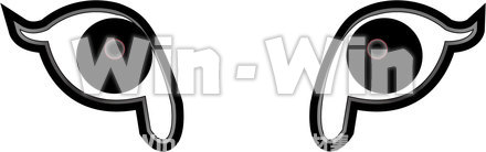 お面　タイガーマスクの目のCG・イラスト素材 W-020239