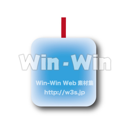 青い四角い枠のCG・イラスト素材 W-021107