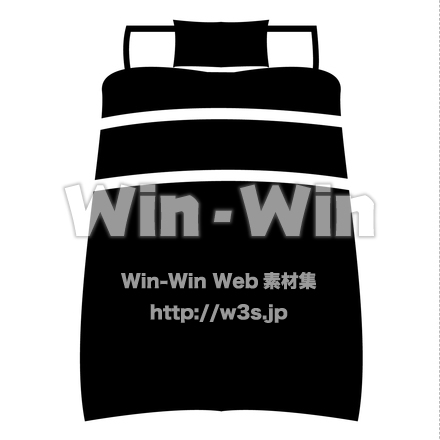 布団のシルエット素材 W-021858