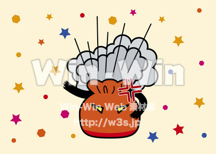 堪忍袋の緒がきれるのCG・イラスト素材 W-020851