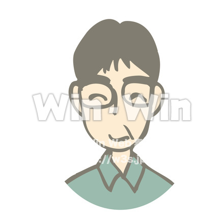 微笑む男性のCG・イラスト素材 W-020185