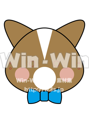 コーギーお面 - 顔のCG・イラスト素材 W-020295