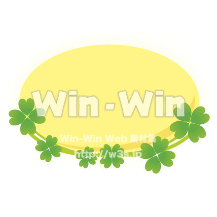 フレーム_クローバーのCG・イラスト素材 W-021422