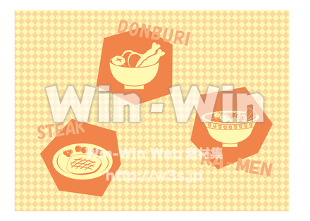 ことわざシール”腹八分目”_背景のCG・イラスト素材 W-020787