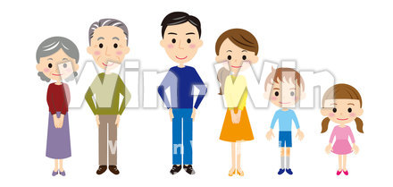 家族のCG・イラスト素材 W-021890