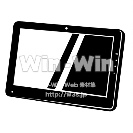 タブレットのシルエット素材 W-020452