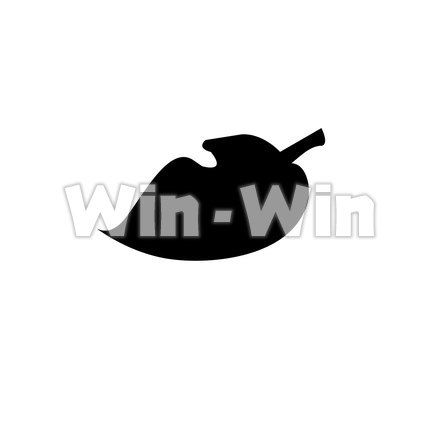 落ち葉のシルエット素材 W-020153