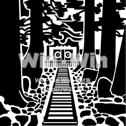 永平寺のシルエット素材 W-021295