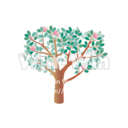 ハートの木のCG・イラスト素材 W-020651