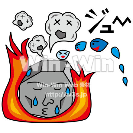 焼けた石のCG・イラスト素材 W-020894