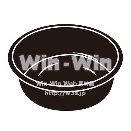 たらいのシルエット素材 W-020618