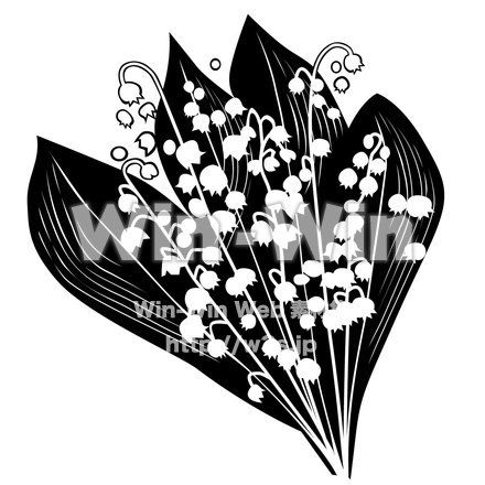 すずらんのシルエット素材 W-020850