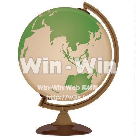 地球儀のCG・イラスト素材 W-020658