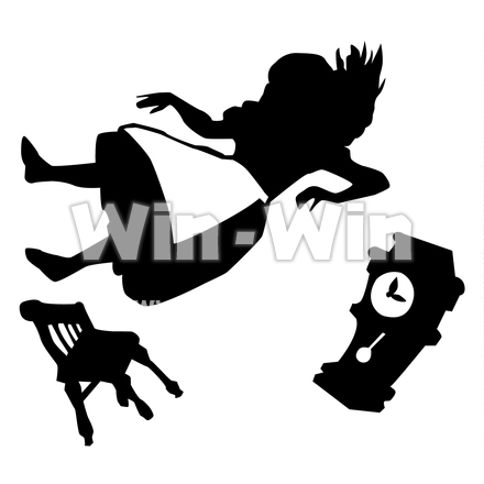 アリスのシルエット素材 W-020944