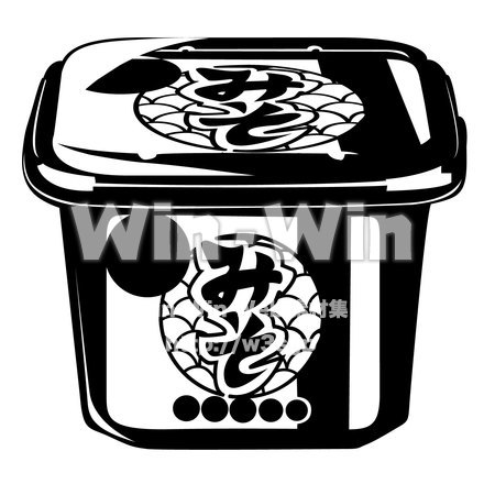 味噌パッケージのシルエット素材 W-021824